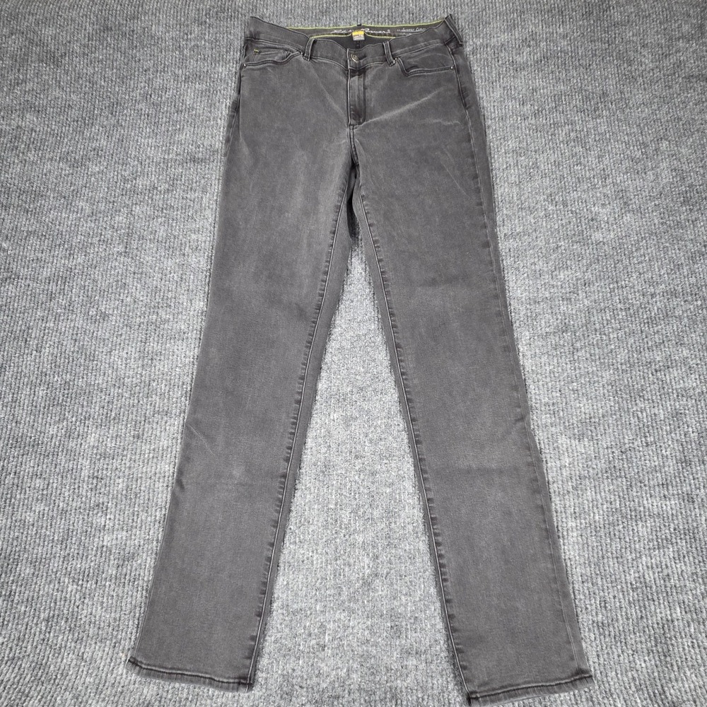 Eddie Bauer Women's T 10 Gray Slim Straight Slightly Curvy Fit Jeans Pants
